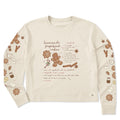 Women's Gingerbread Cookies Recipe Long Sleeve Crusher Boxy product image 1