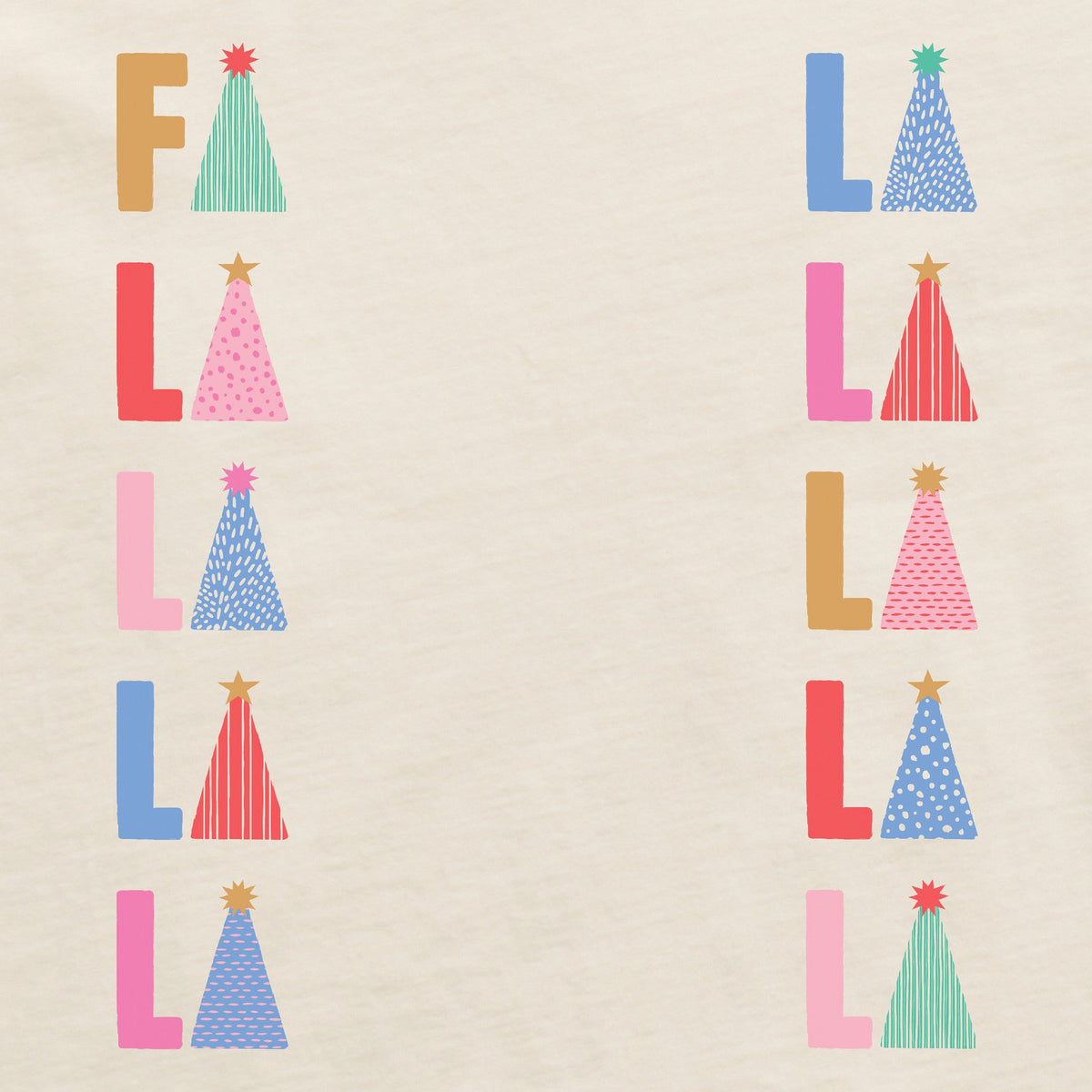Women's Fa La La La Trees Long Sleeve Crusher Boxy Tee product image 2