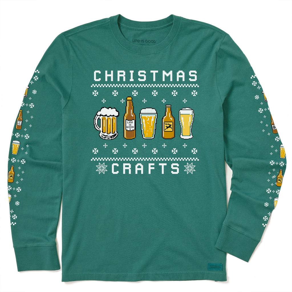 Men's Ugly Sweater Christmas Crafts Long Sleeve Crusher Tee product image 1