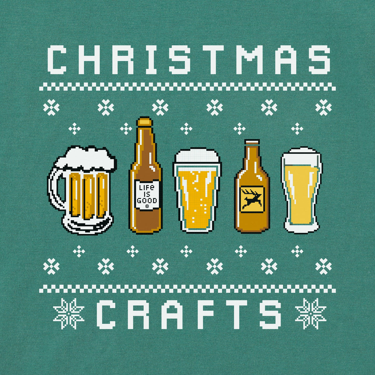 Men's Ugly Sweater Christmas Crafts Long Sleeve Crusher Tee product image 2
