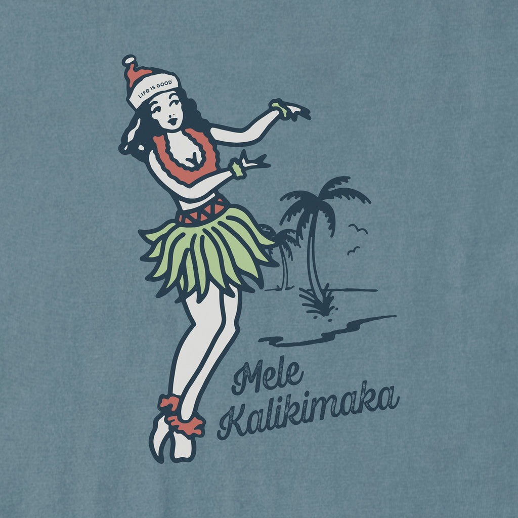 Men's Hula Mele Kalikimaka Long Sleeve Crusher Tee