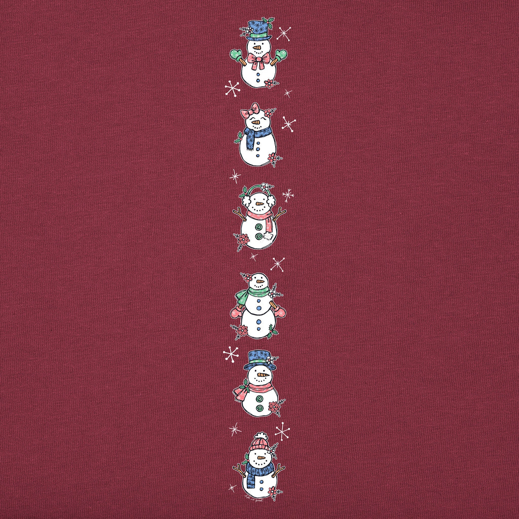 Women's Cute Snowmen Long Sleeve Crusher Vee product image 4