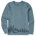 Women's Snowy Winter Cabin Long Sleeve Crusher Tee product image 1