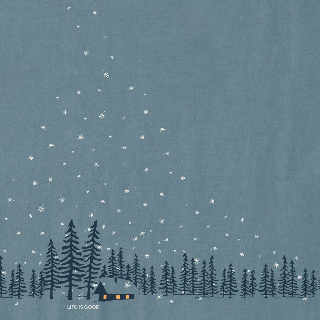 Women's Snowy Winter Cabin Long Sleeve Crusher Tee product image 2