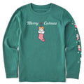 Kids Merry Catmas Stocking Long Sleeve Crusher Tee product image 1
