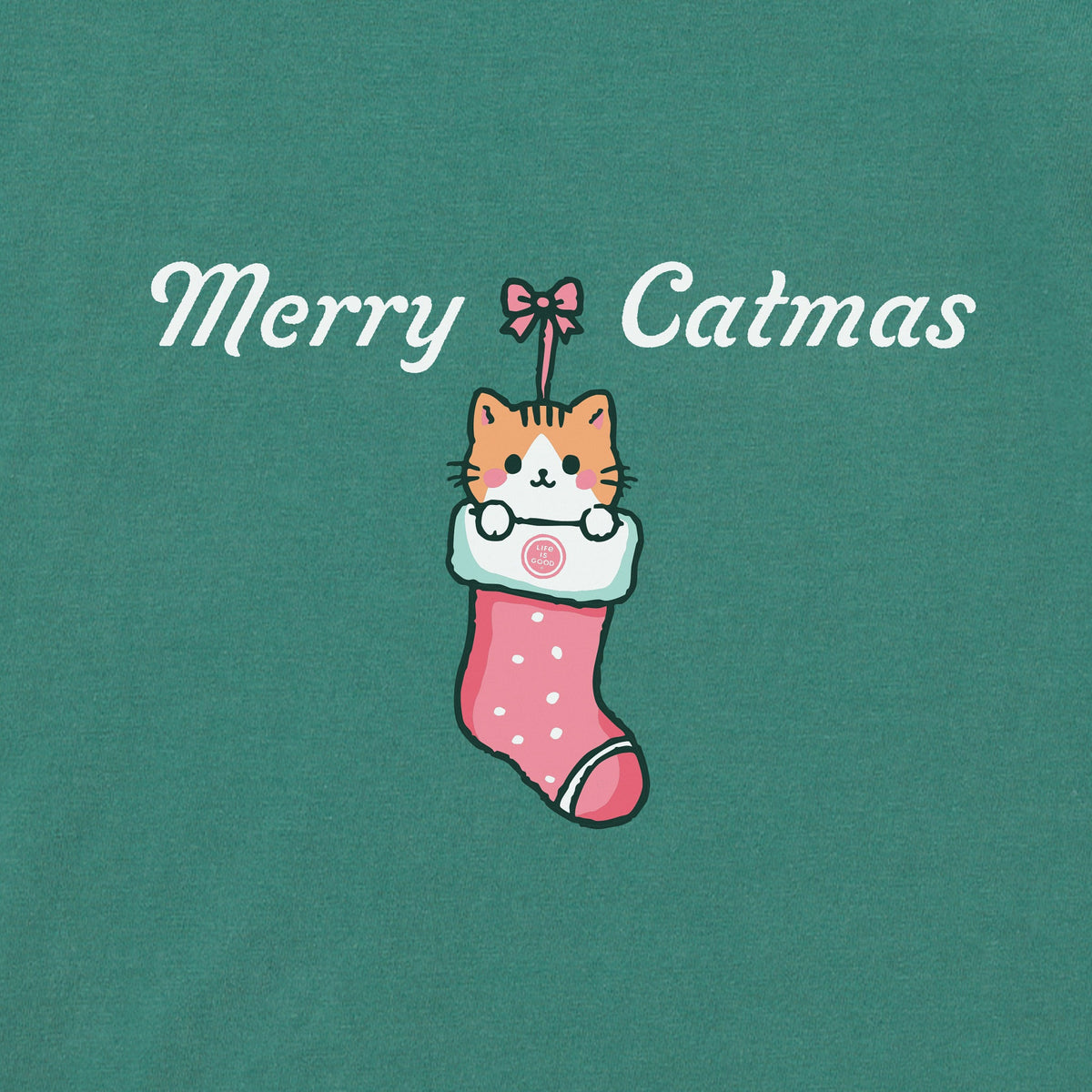 Kids Merry Catmas Stocking Long Sleeve Crusher Tee product image 2