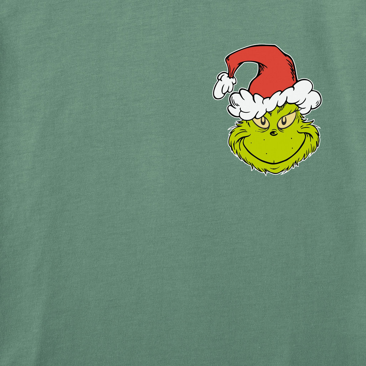 Men's Grinch Santa Hat Short Sleeve Crusher Tee