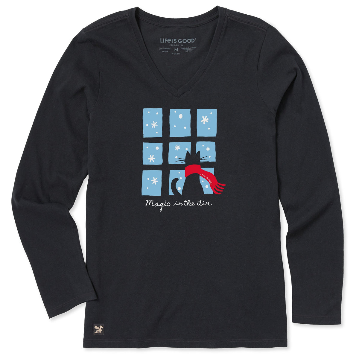 Women's Magic in the Air Cat Long Sleeve Crusher Vee product image 1