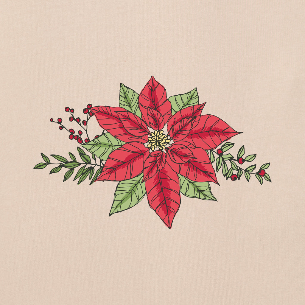 Women's Poinsettia Flowers Long Sleeve Crusher Tee product image 2