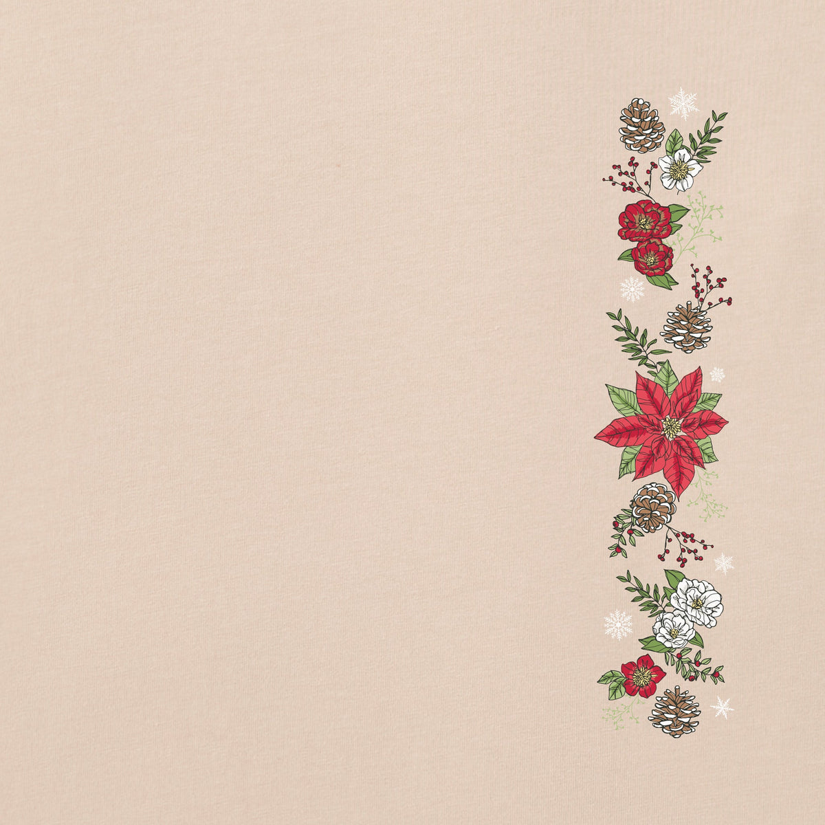 Women's Poinsettia Flowers Long Sleeve Crusher Tee product image 3