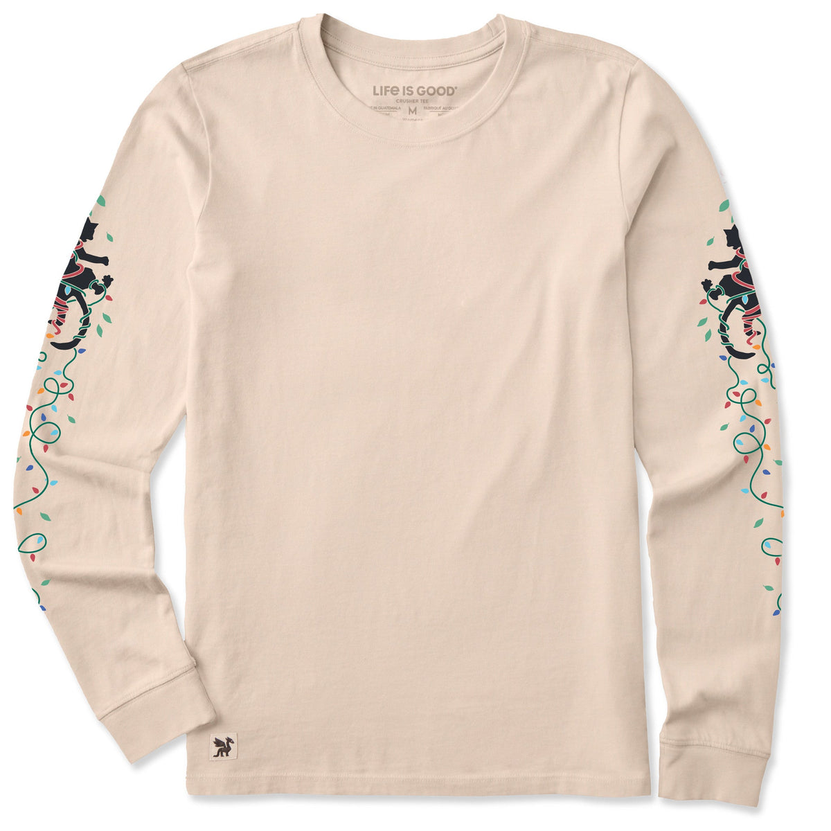 Women's Naughty Christmas Cat Long Sleeve Crusher Tee product image 1