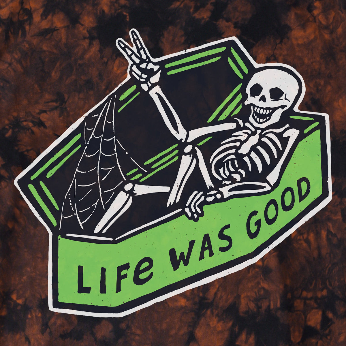 Kids Life Was Good Skeleton Short Sleeve Crusher Tie-Dye Tee product image 2