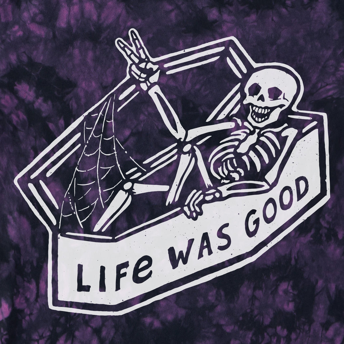 Women's Life Was Good Skeleton Short Sleeve Crusher Boxy product image 4