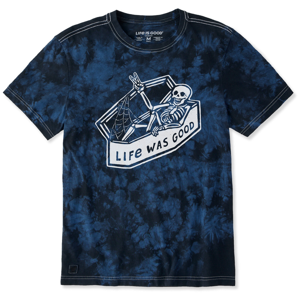 Men's Life Was Good Skeleton Short Sleeve Crusher Tie-Dye product image 1