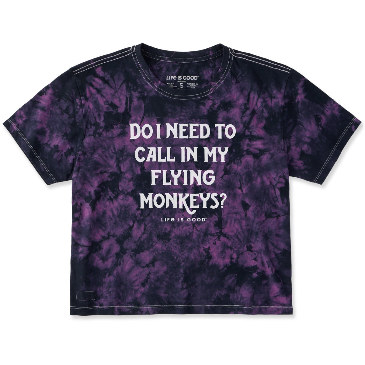 Women's FLYING MONKEY Short Sleeve Crusher Boxy Tie-Dye Tee product image 1