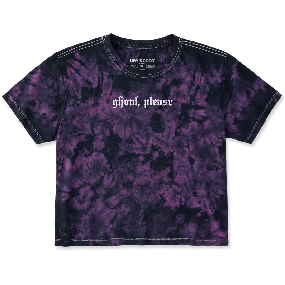 Women's Ghoul, Please Short Sleeve Crusher Boxy Tie-Dye Tee product image 1
