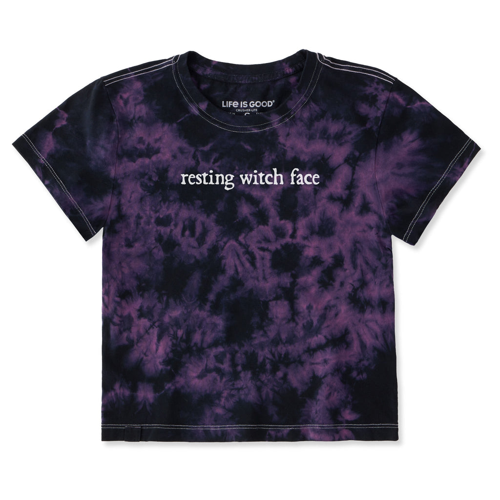 Women's Witch Face Crusher-LITE Shrunken Tie-Dye Tee product image 1