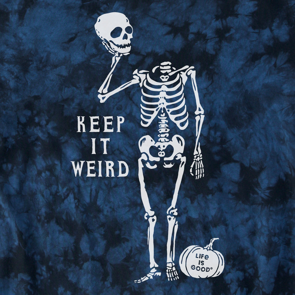 Women's Keep it Weird Skeleton Short Sleeve Crusher Tie-Dye product image 2