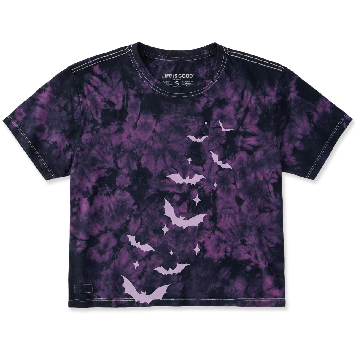 Women's Flying Bats Short Sleeve Crusher Boxy Tie-Dye Tee product image 1