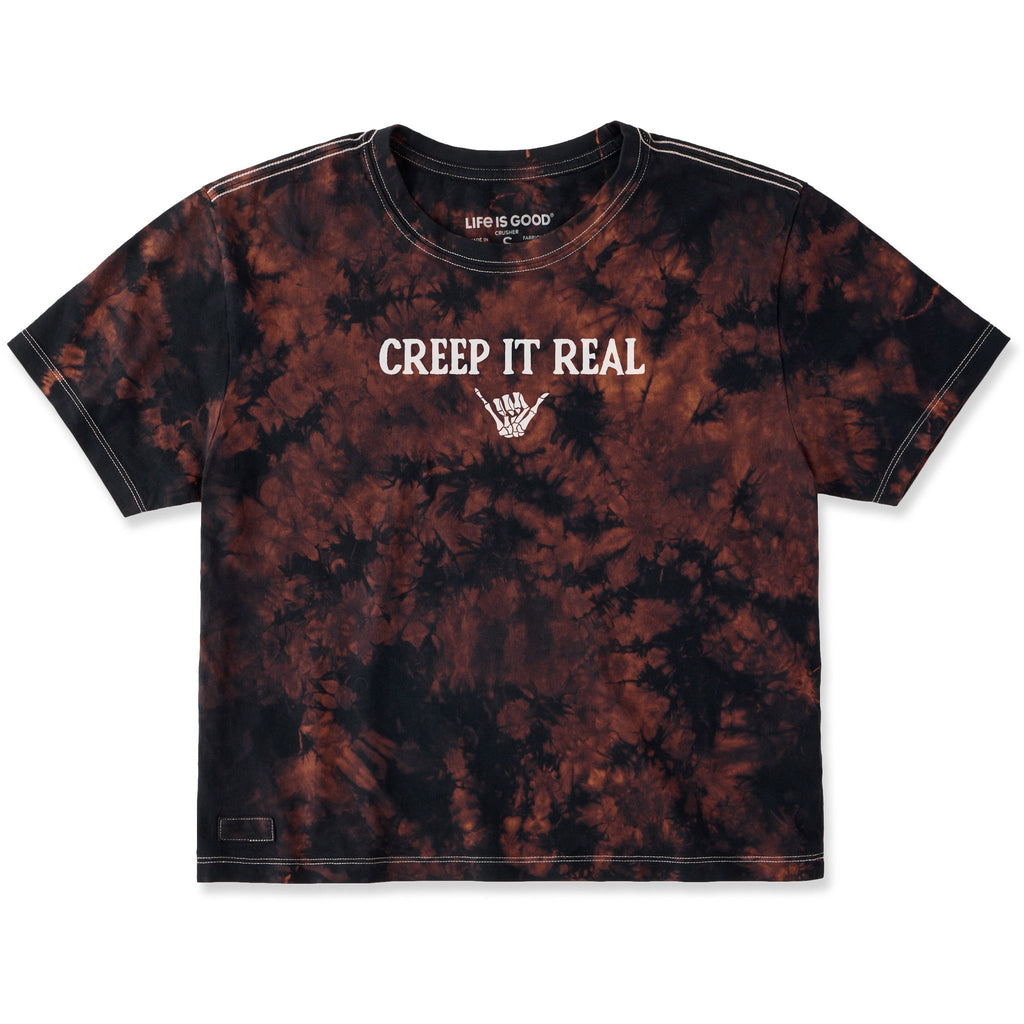 Women's Creep It Real Short Sleeve Crusher Boxy Tie-Dye Tee product image 1