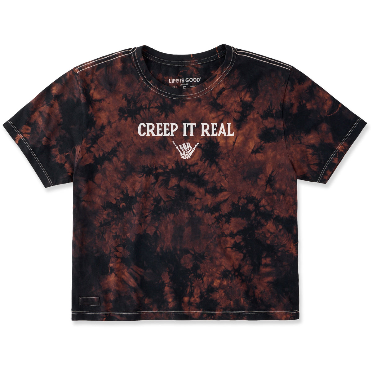 Women's Creep It Real Short Sleeve Crusher Boxy Tie-Dye Tee product image 3