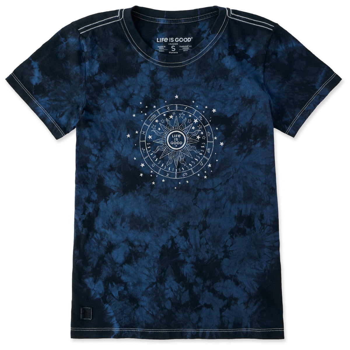 Women's Celestial Coin Short Sleeve Crusher Tie-Dye Tee product image 1