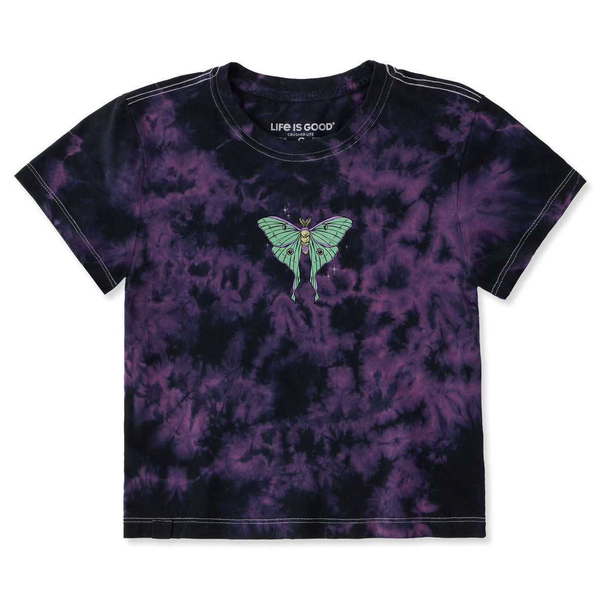 Women's Celestial Luna Moth Crusher-LITE Shrunken Tie-Dye product image 1