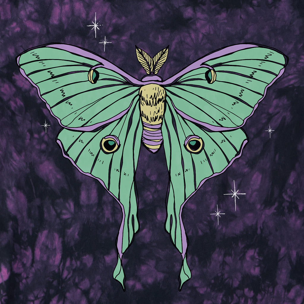 Women's Celestial Luna Moth Crusher-LITE Shrunken Tie-Dye product image 2