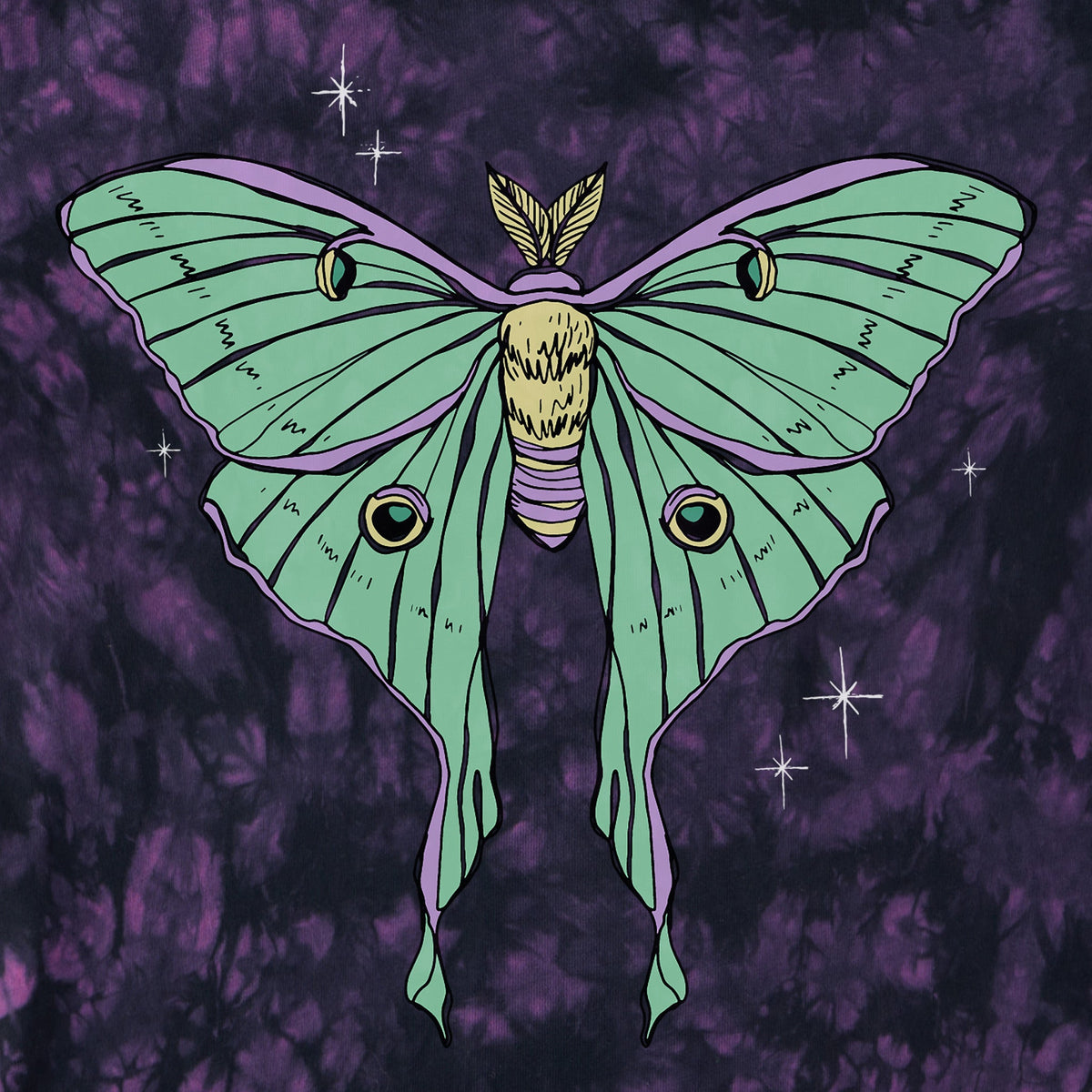Women's Celestial Luna Moth Crusher-LITE Shrunken Tie-Dye product image 2