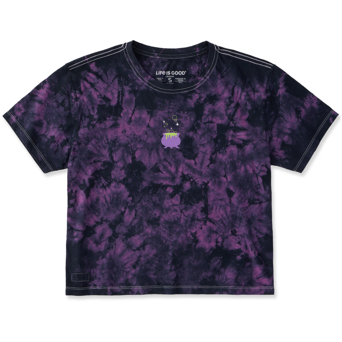 Women's Witchy Cauldron Short Sleeve Crusher Boxy Tie-Dye product image 3