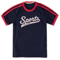 Unisex Sports Script Shoulder-Striped Ringer Tee product image 1
