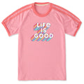 Unisex Life is Good Tonal Shoulder-Striped Ringer Tee product image 1