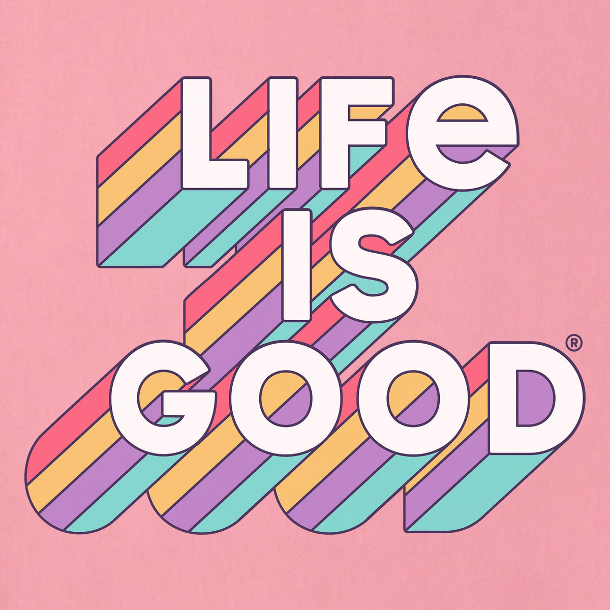 Unisex Life is Good Tonal Shoulder-Striped Ringer Tee product image 2