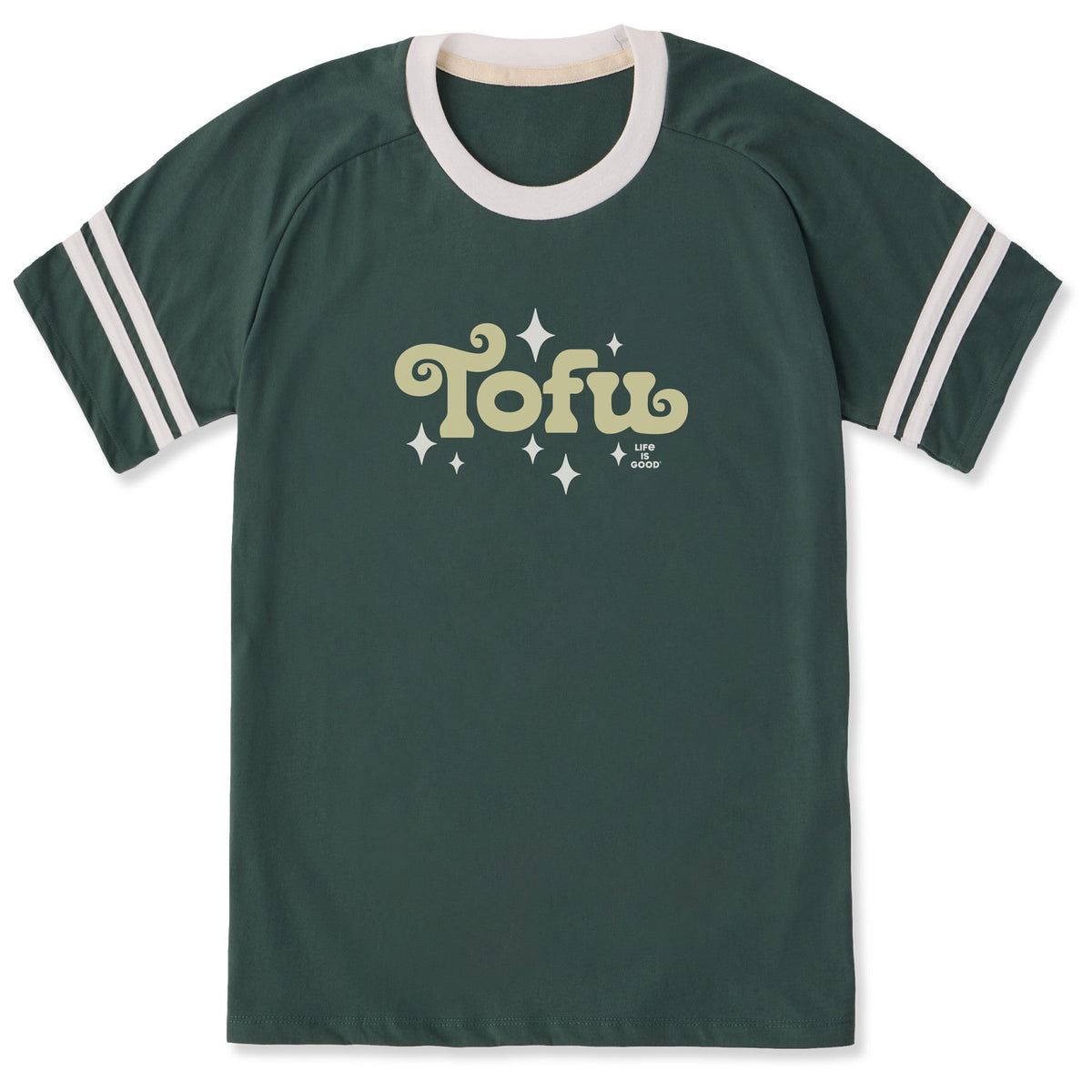 Unisex Fancy Tofu Sleeve-Striped Tee product image 1