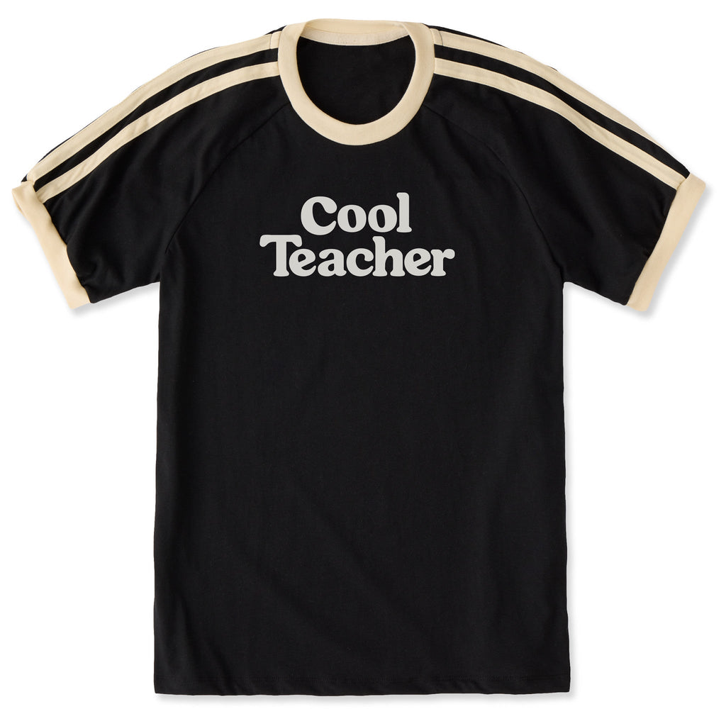 Unisex One Cool Teacher Shoulder-Striped Ringer Tee product image 1