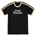 Unisex One Cool Teacher Shoulder-Striped Ringer Tee product image 1