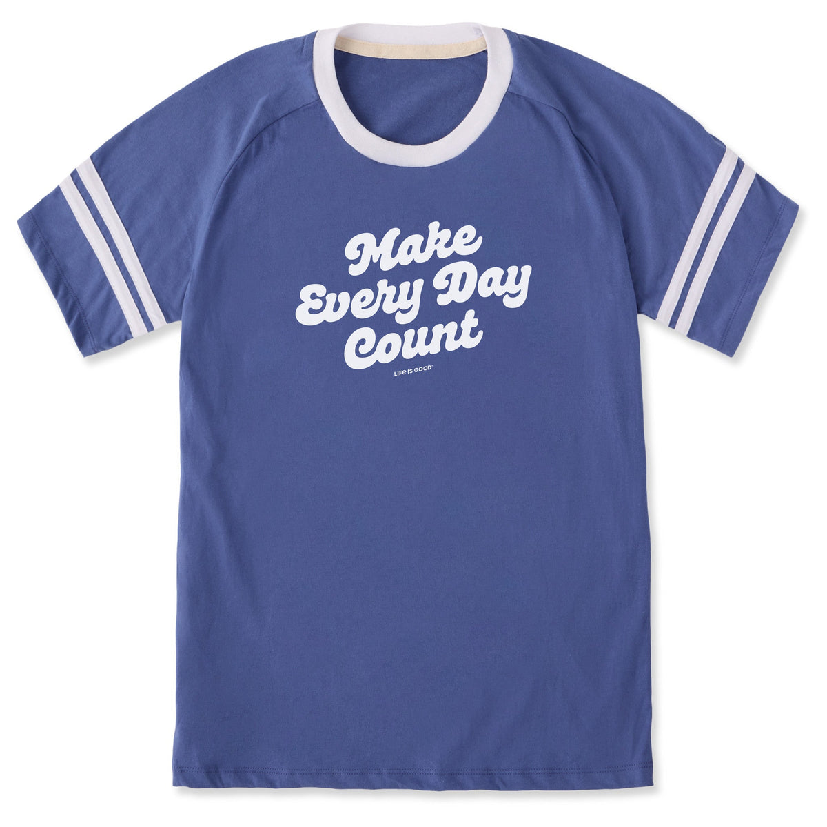 Unisex Make Every Day Count Script Sleeve-Striped Tee product image 3
