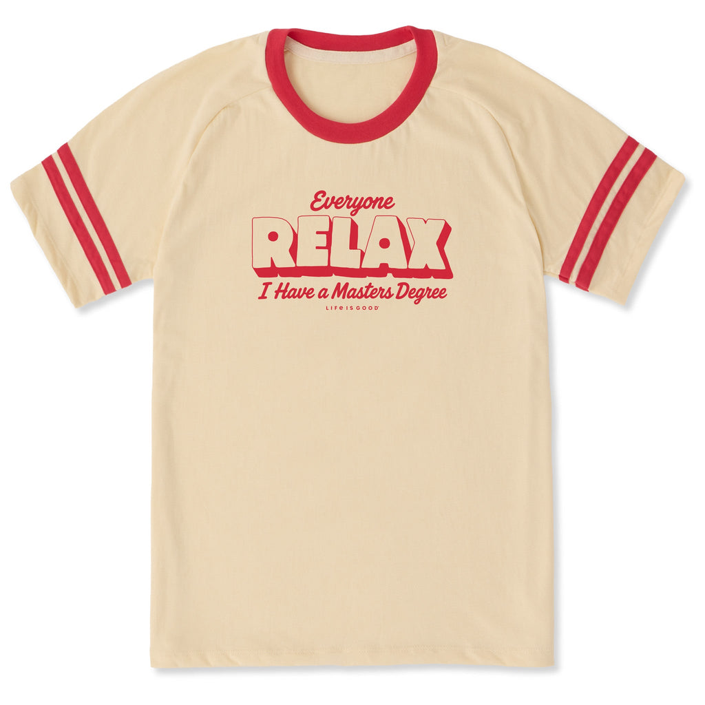 Unisex Everyone Relax Stack Sleeve-Striped Tee product image 1