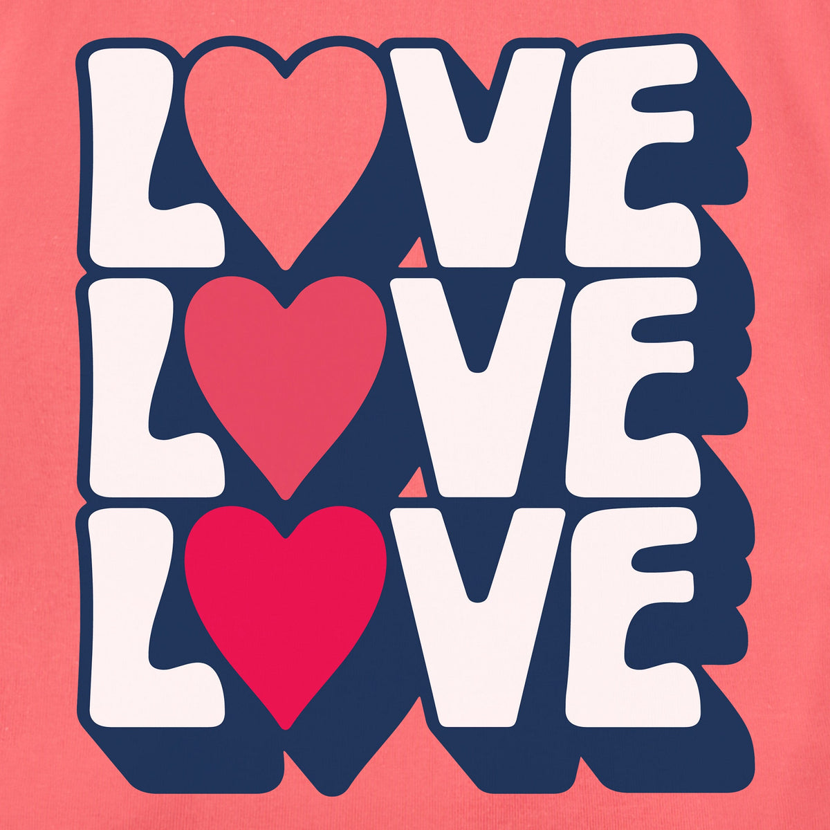 Women's Love Trio Stack Shoulder-Striped Ringer Tee product image 4