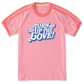 Unisex Turn Up the Love Retro Shoulder-Striped Ringer Tee product image 1