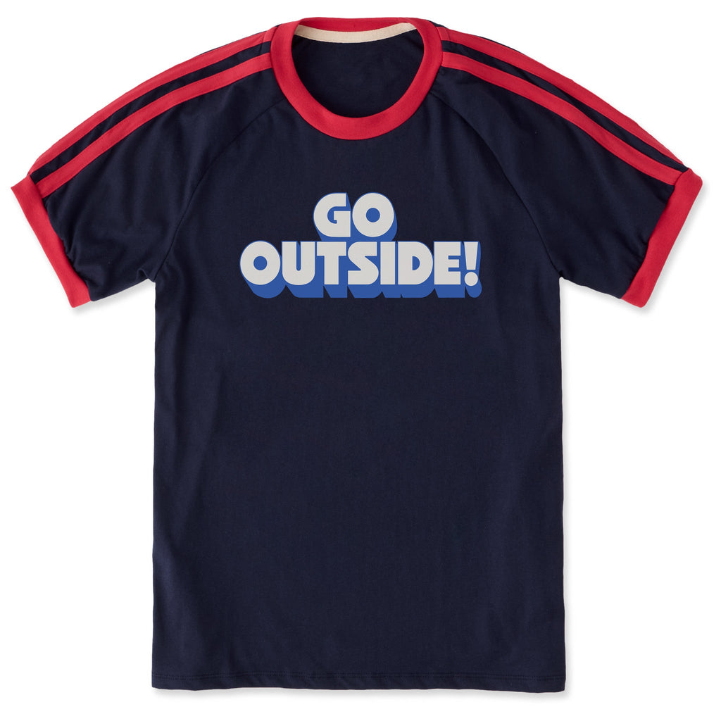 Unisex Go Outside Stack Shoulder-Striped Ringer Tee product image 1
