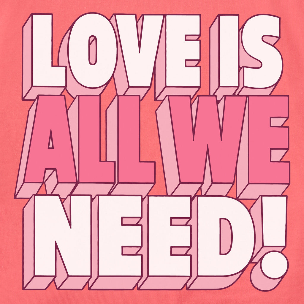 Women's Love is All We Need Stack Shoulder-Striped Ringer product image 2