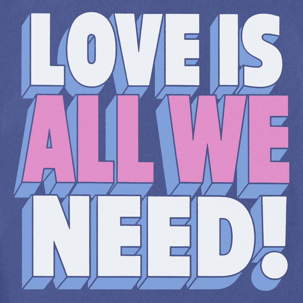 Unisex Love is All We Need Stack Sleeve-Striped Tee product image 2