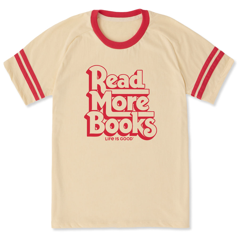 Unisex Read Even More Books Sleeve-Striped Tee product image 5