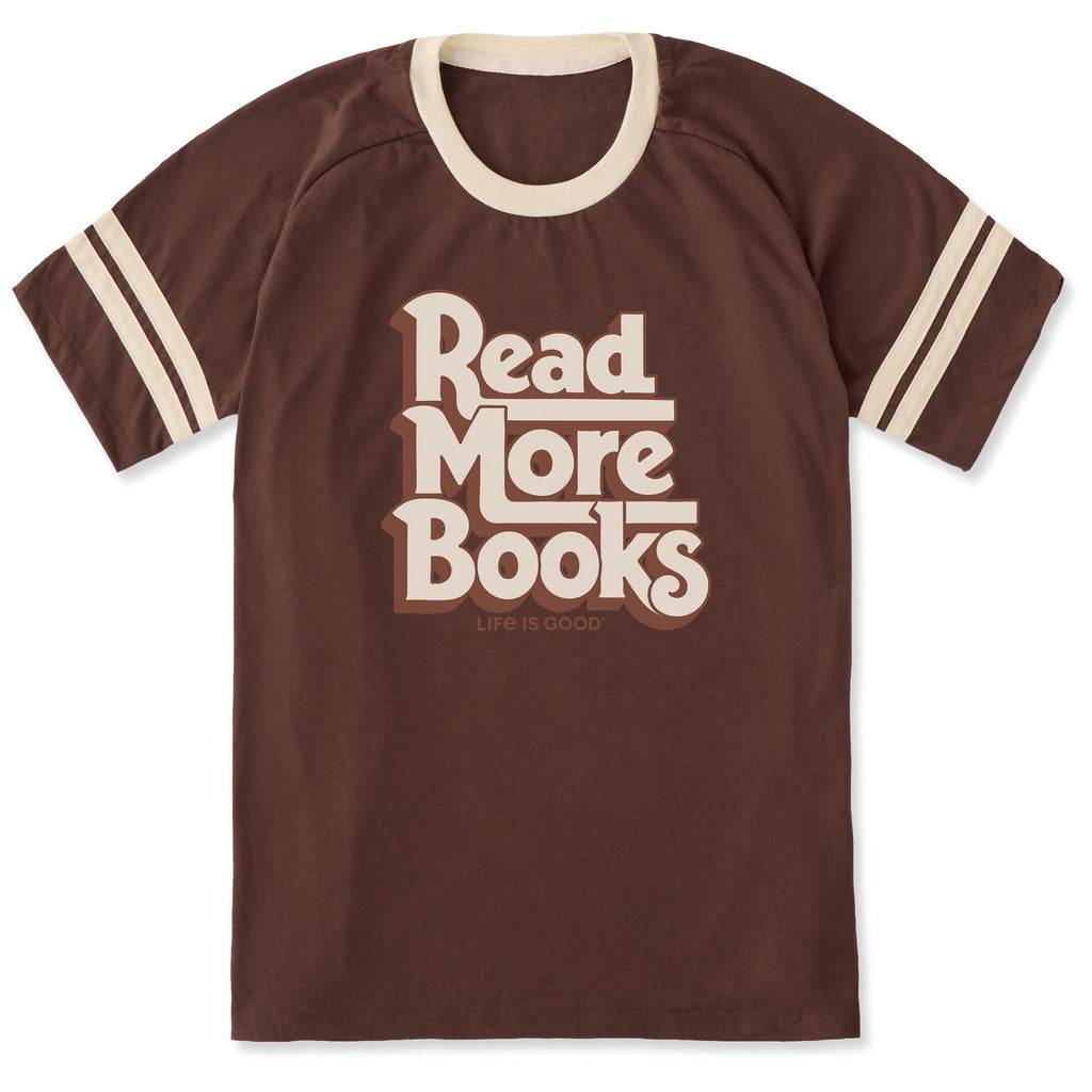 Unisex Read Even More Books Sleeve-Striped Tee product image 3