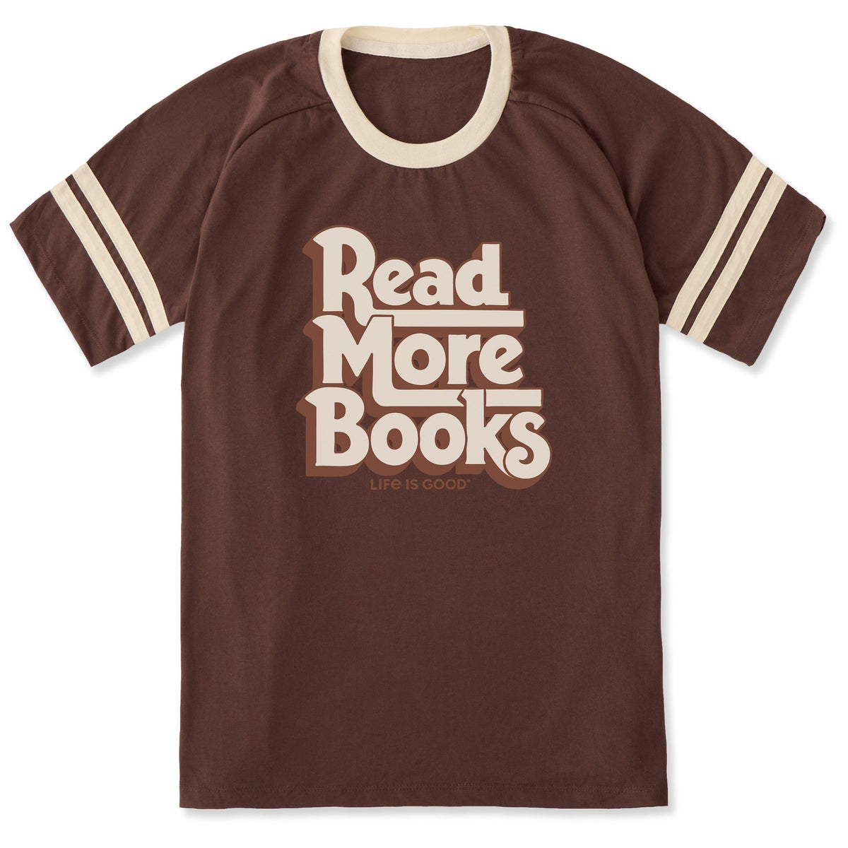 Unisex Read Even More Books Sleeve-Striped Tee product image 7