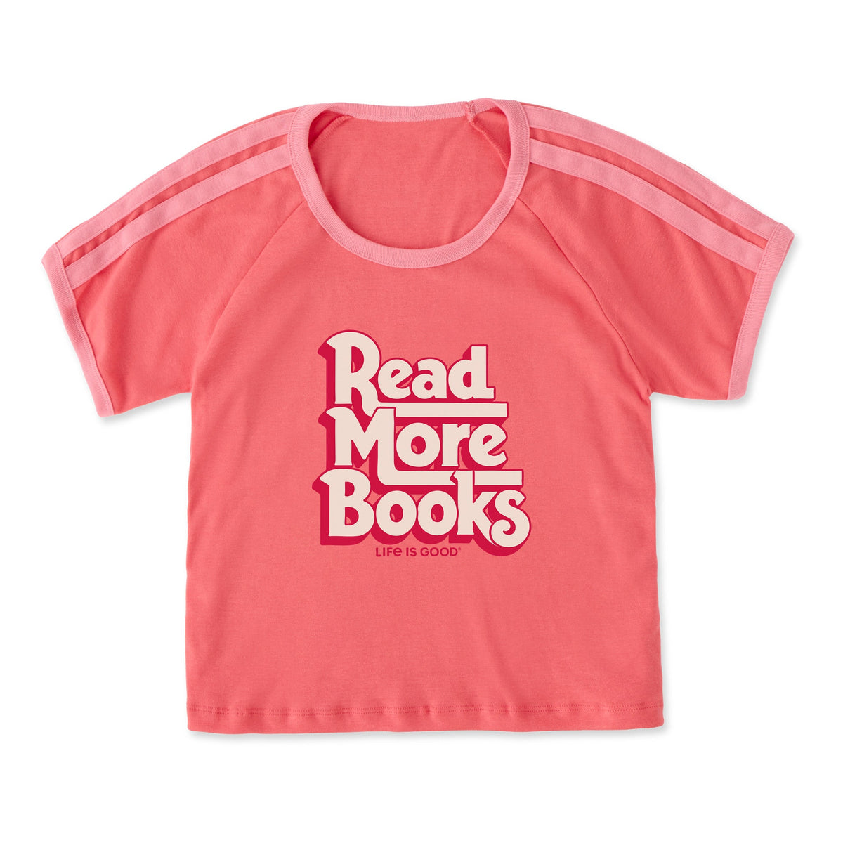 Women's Read Even More Books Shoulder-Striped Ringer Tee product image 7