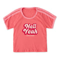 Women's Hell Yeah Script Shoulder-Striped Ringer Tee product image 1