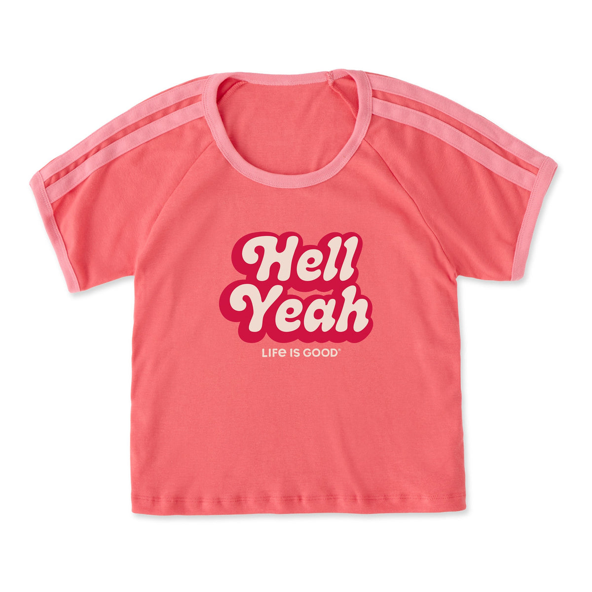 Women's Hell Yeah Script Shoulder-Striped Ringer Tee product image 5