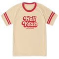 Unisex Hell Yeah Script Sleeve-Striped Tee product image 1